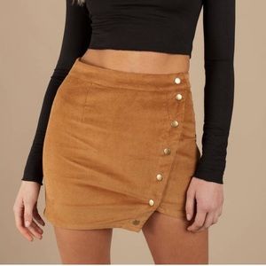 Corduroy camel skirt